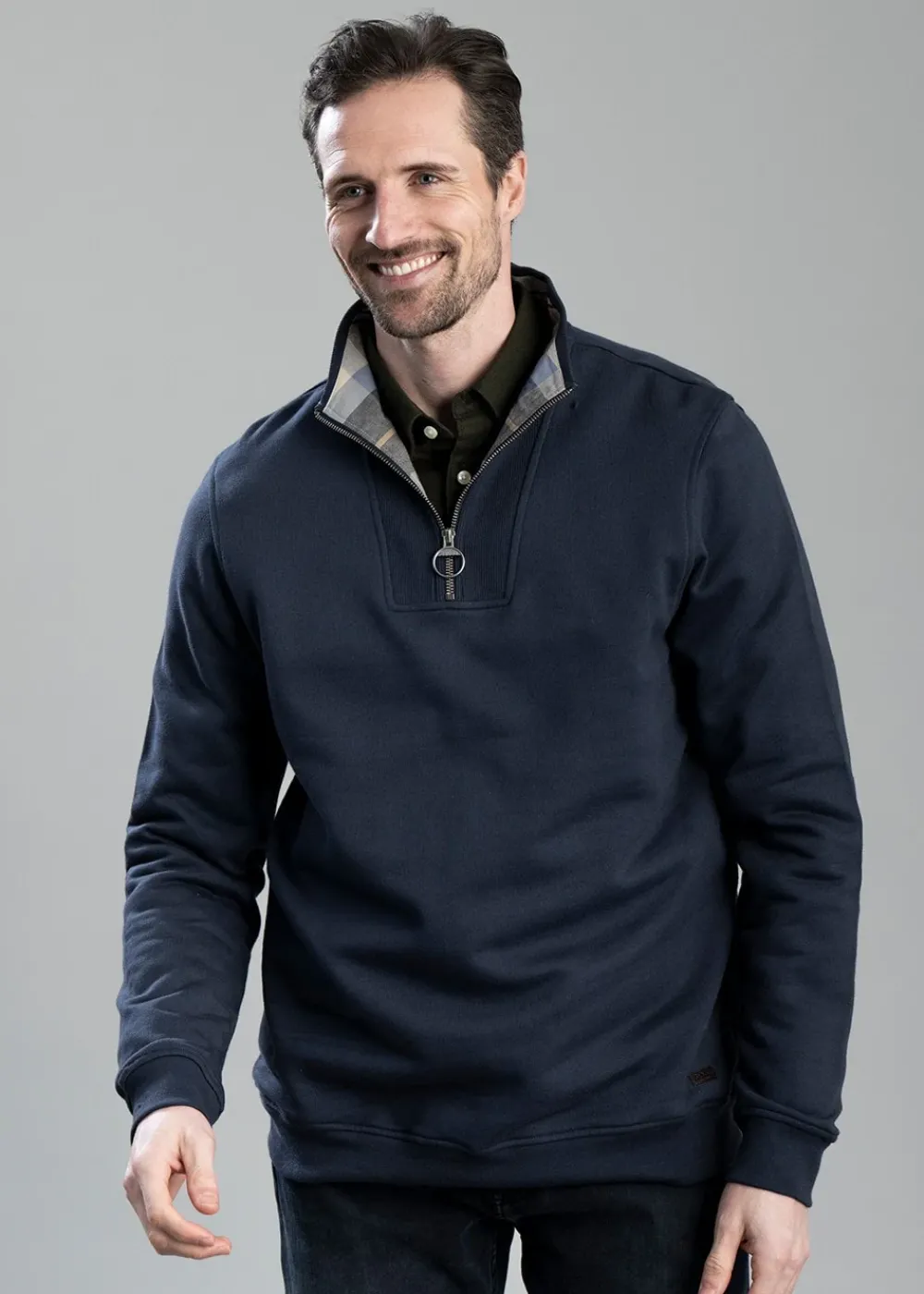Clearance Nelson Half Zip Sweatshirt - Navy Sweatshirts