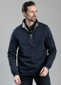 Clearance Nelson Half Zip Sweatshirt - Navy Sweatshirts