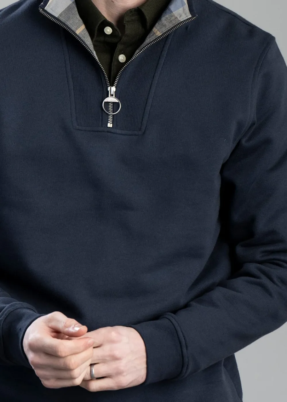 Clearance Nelson Half Zip Sweatshirt - Navy Sweatshirts