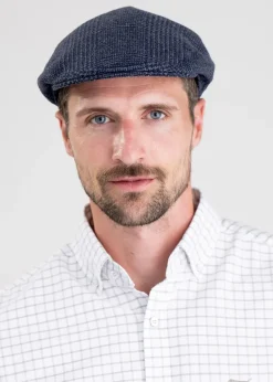 Discount Nisbet Tweed Cap - Blue and Grey Prince of Wales Check Tweed Flat Caps|Hats & Caps
