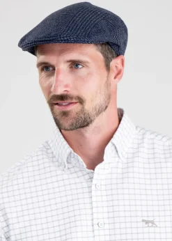 Discount Nisbet Tweed Cap - Blue and Grey Prince of Wales Check Tweed Flat Caps|Hats & Caps