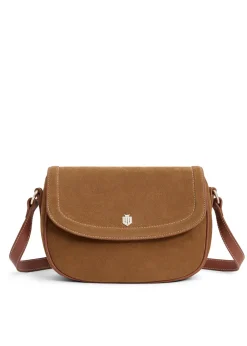 Fashion Ohio Handbag - Tan Suede Women Handbags