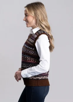 Online Ollaberry Slipover - Coffee Fairisle Women Knitwear