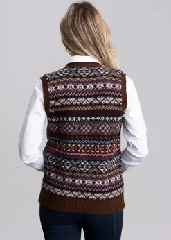 Online Ollaberry Slipover - Coffee Fairisle Women Knitwear