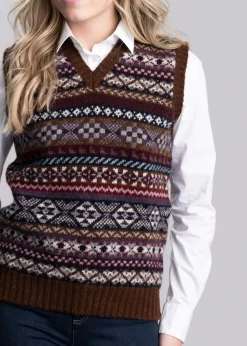 Online Ollaberry Slipover - Coffee Fairisle Women Knitwear