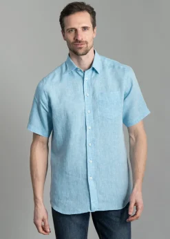 Discount Oscar Short Sleeve Linen Shirt - Shirts