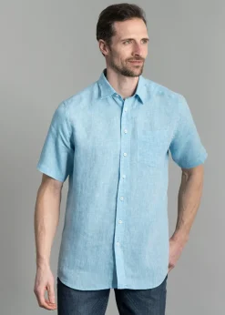 Discount Oscar Short Sleeve Linen Shirt - Shirts
