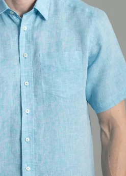 Discount Oscar Short Sleeve Linen Shirt - Shirts