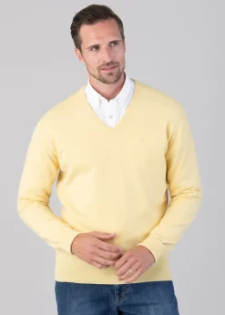 Best Oxton 1 Ply Cashmere V-Neck - Knitwear