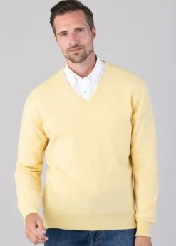 Best Oxton 1 Ply Cashmere V-Neck - Knitwear