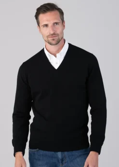Outlet Oxton 1 Ply Cashmere V-Neck - Knitwear