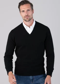 Outlet Oxton 1 Ply Cashmere V-Neck - Knitwear