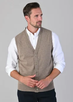 Best Oxton 1 Ply Cashmere Waistcoat - Knitwear