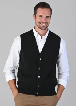Outlet Oxton 1 Ply Cashmere Waistcoat - Knitwear