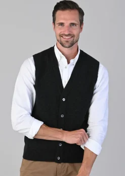 Outlet Oxton 1 Ply Cashmere Waistcoat - Knitwear