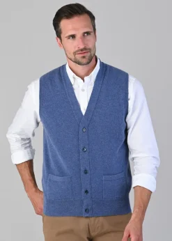 Outlet Oxton 1 Ply Cashmere Waistcoat - Knitwear