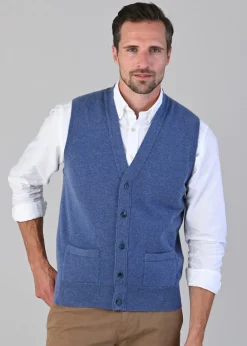 Outlet Oxton 1 Ply Cashmere Waistcoat - Knitwear