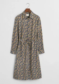 Online Paisley Shirt Dress - Persian Blue Women Dresses