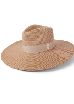 Discount Pebmarsh Extra Wide Brim Fedora - Champagne Women Hats & Caps