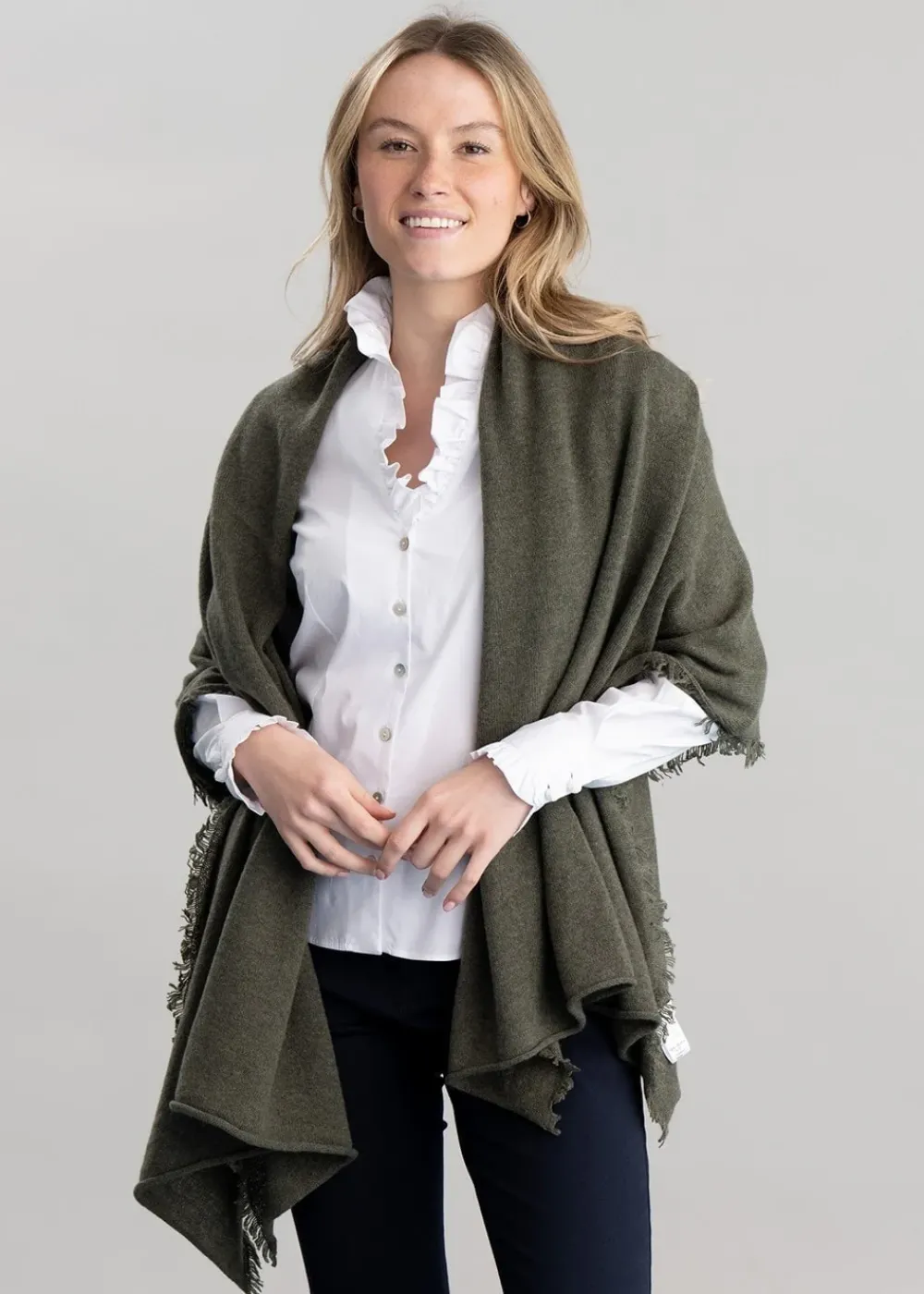 New Poppy Cashmere Wrap - Women Knitwear