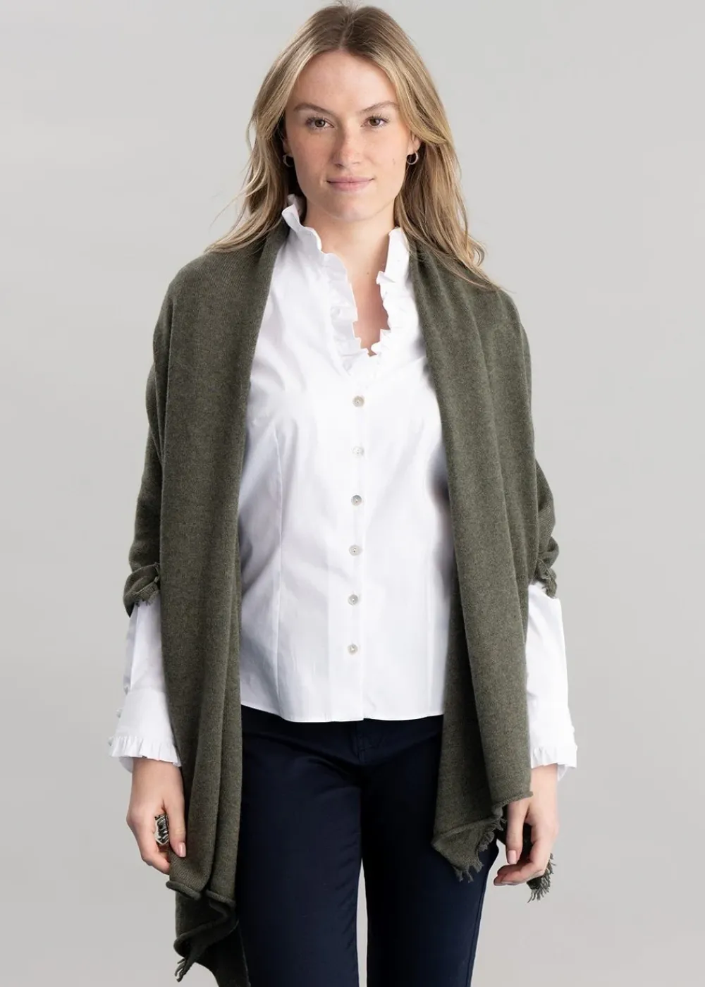 New Poppy Cashmere Wrap - Women Knitwear