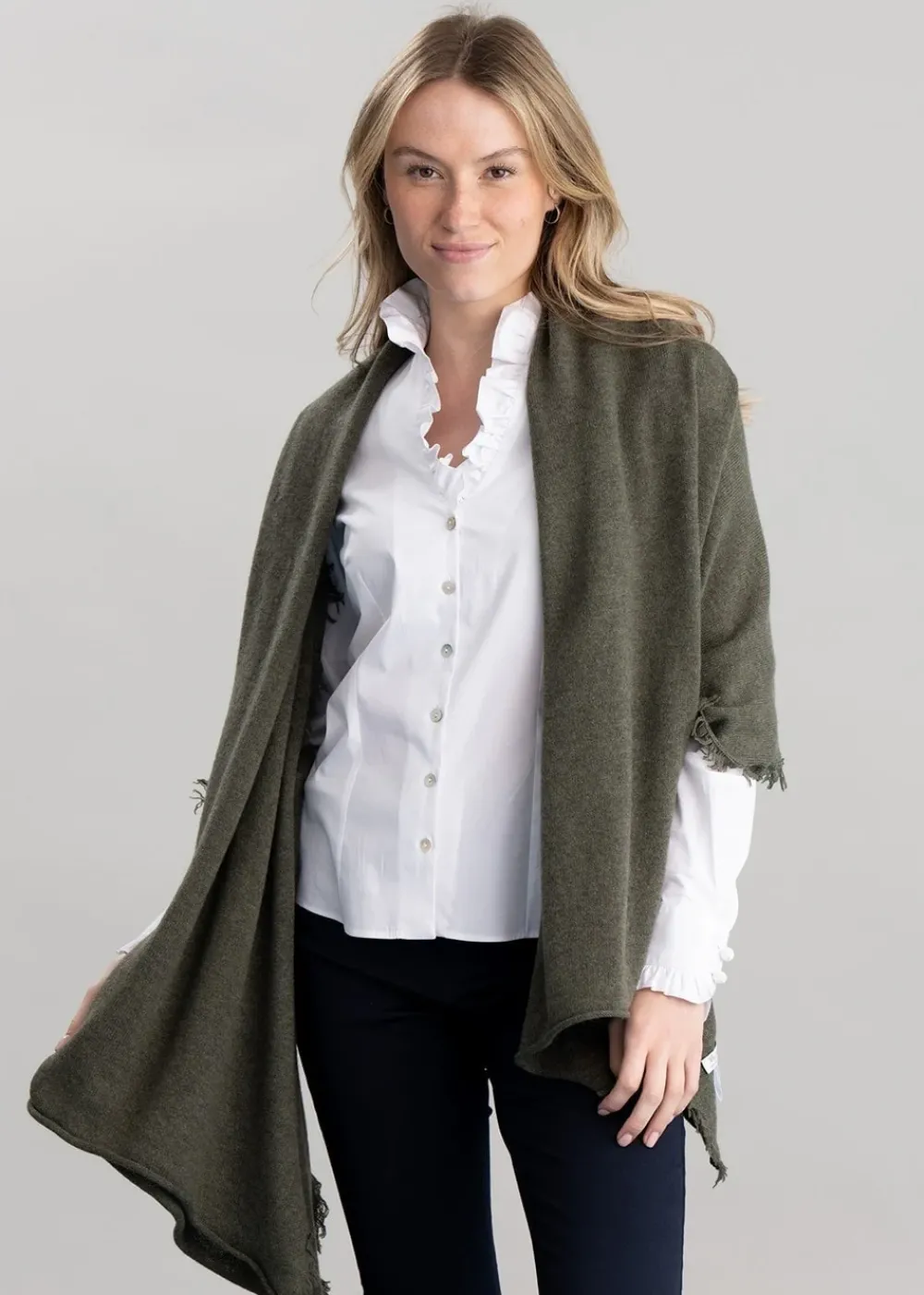 New Poppy Cashmere Wrap - Women Knitwear