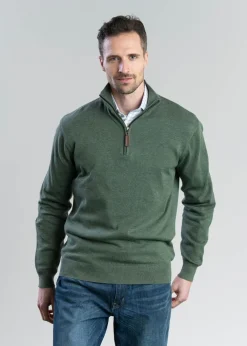 Sale Porthmeor Pima Cotton Quarter Zip - Knitwear
