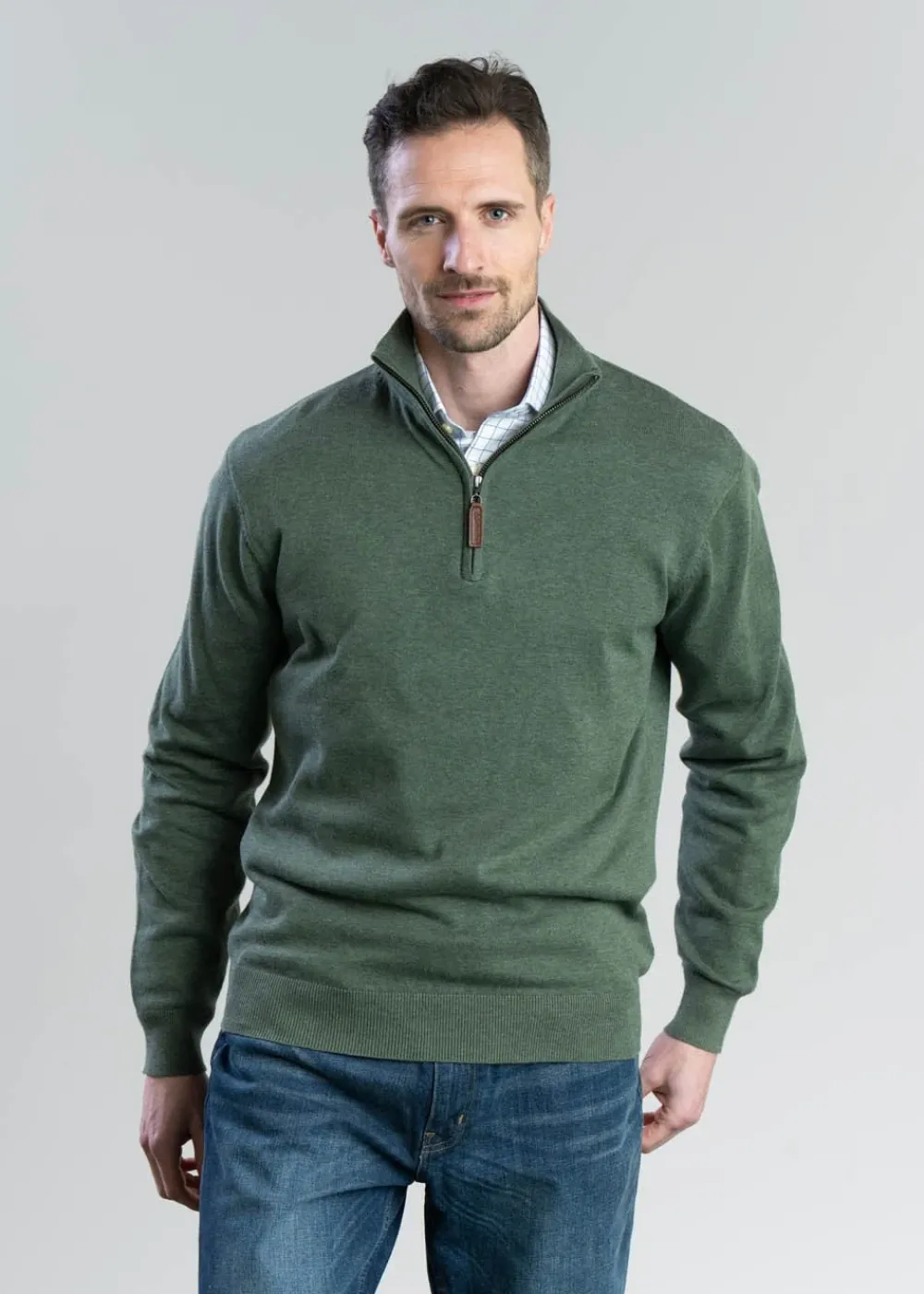 Sale Porthmeor Pima Cotton Quarter Zip - Knitwear