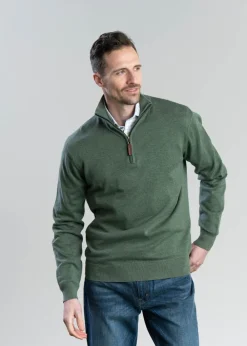 Sale Porthmeor Pima Cotton Quarter Zip - Knitwear