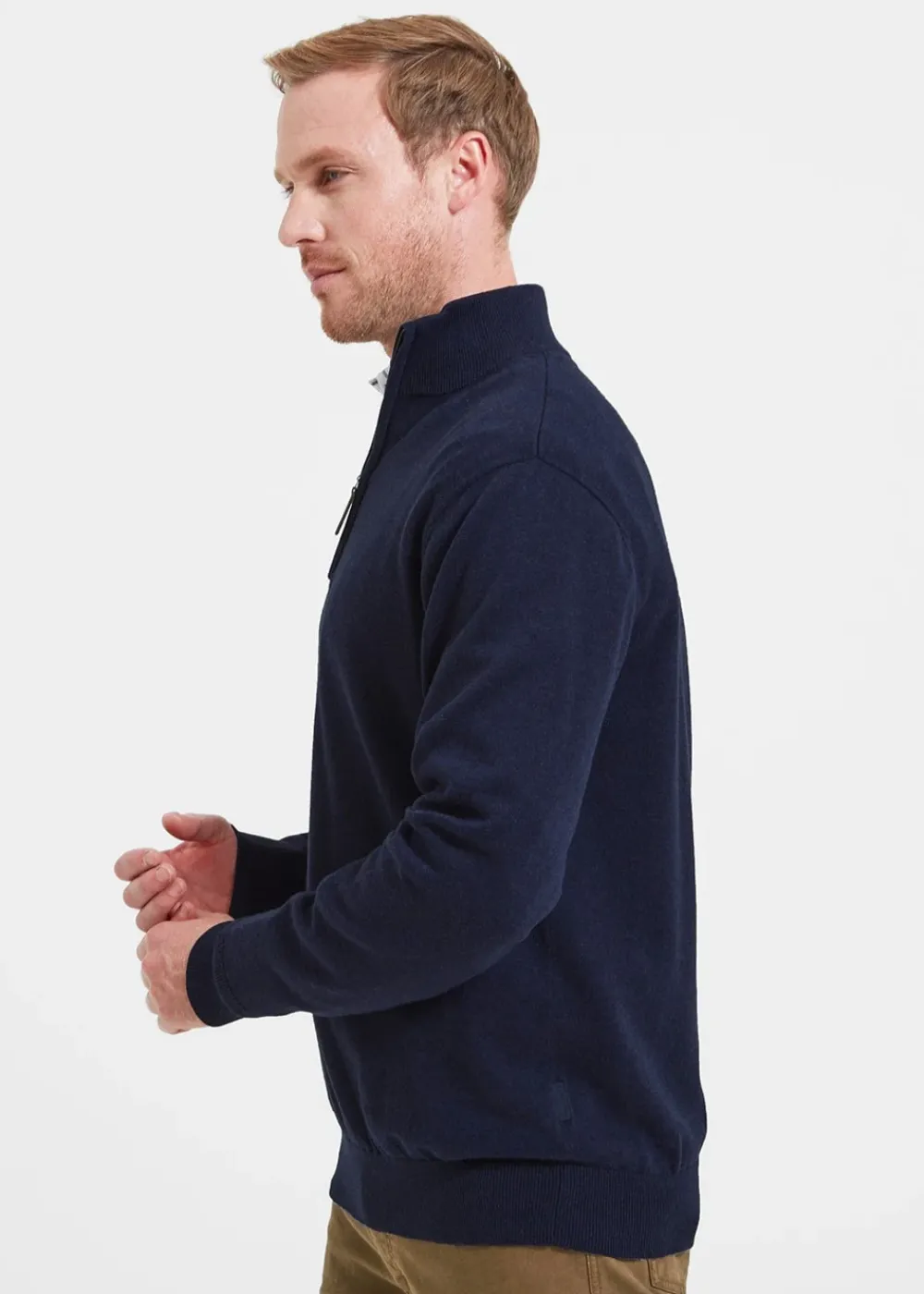 Sale Porthmeor Pima Cotton Quarter Zip - Knitwear