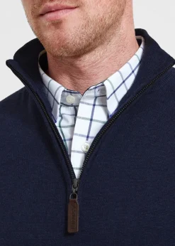 Sale Porthmeor Pima Cotton Quarter Zip - Knitwear