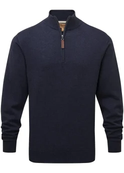 Sale Porthmeor Pima Cotton Quarter Zip - Knitwear