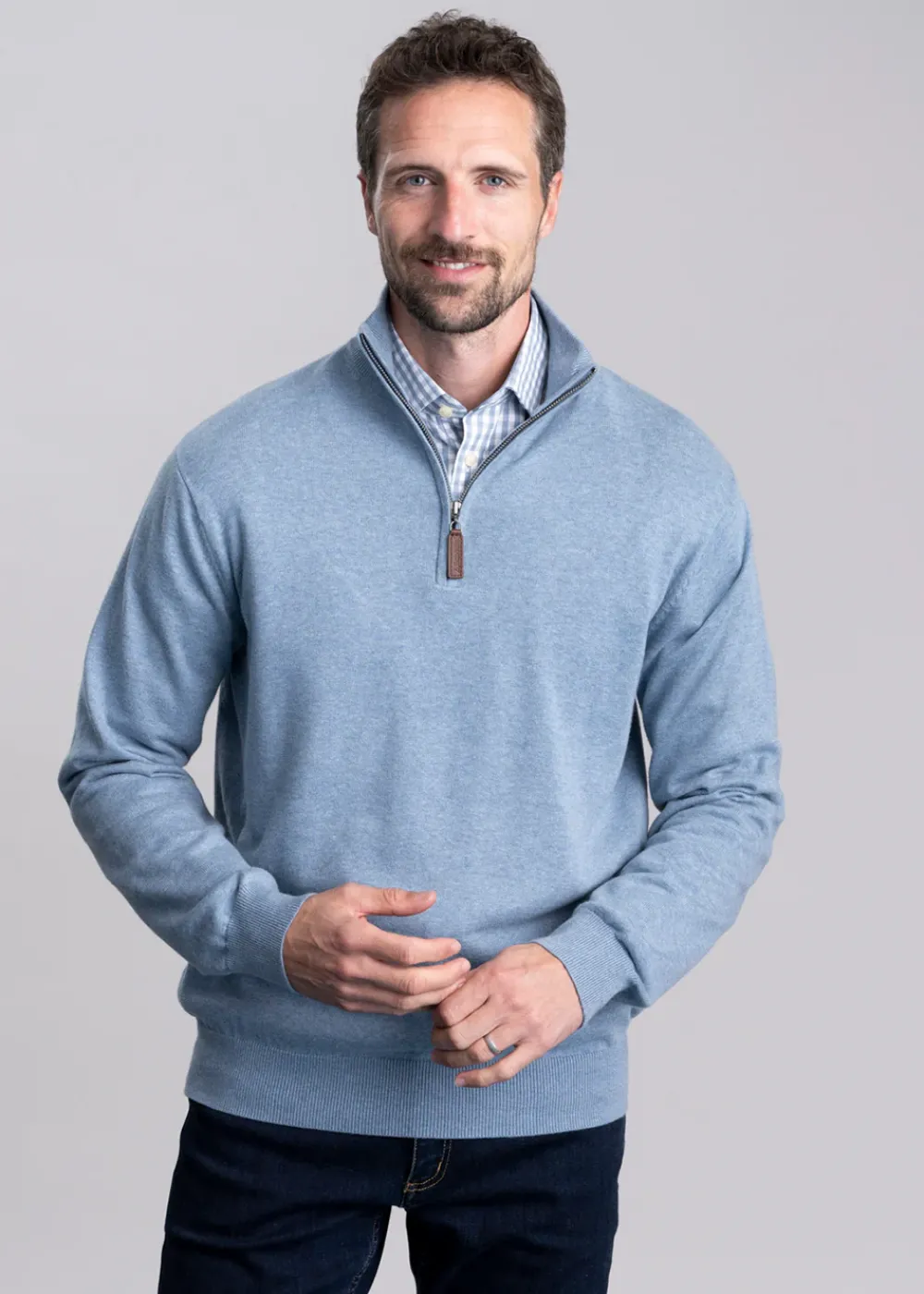 Sale Porthmeor Pima Cotton Quarter Zip - Knitwear