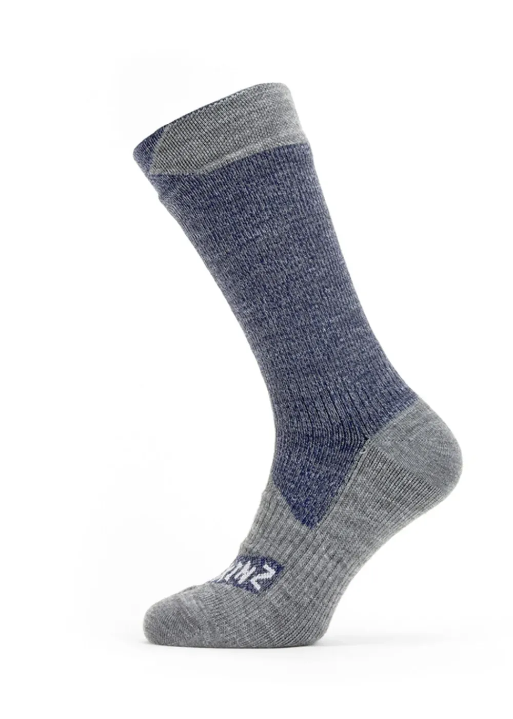 Clearance Raynham Waterproof All Weather Mid Socks - Navy Blue and Grey Marl Women Socks|Socks