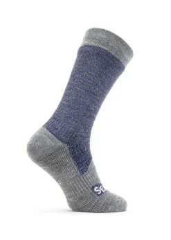 Clearance Raynham Waterproof All Weather Mid Socks - Navy Blue and Grey Marl Women Socks|Socks
