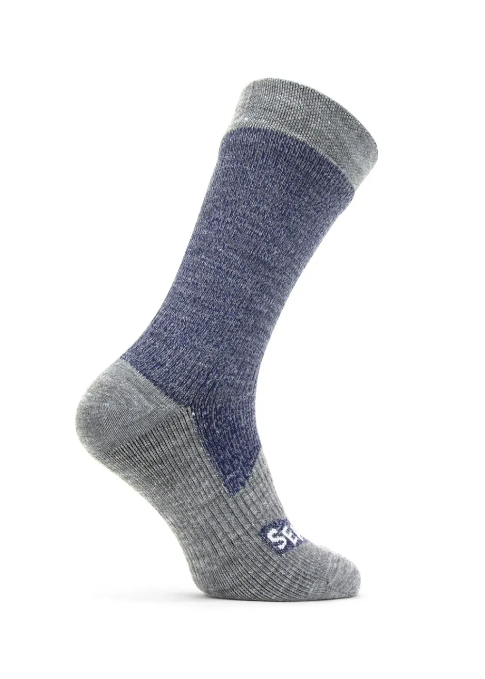 Clearance Raynham Waterproof All Weather Mid Socks - Navy Blue and Grey Marl Women Socks|Socks
