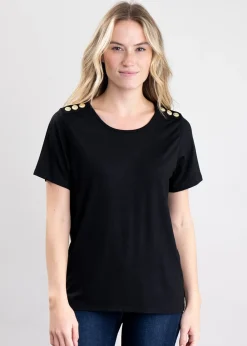 Clearance Relax Fit Crew Neck T-Shirt - Women Tops