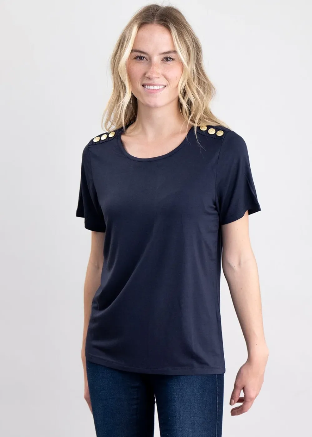 New Relax Fit Crew Neck T-Shirt - Women Tops