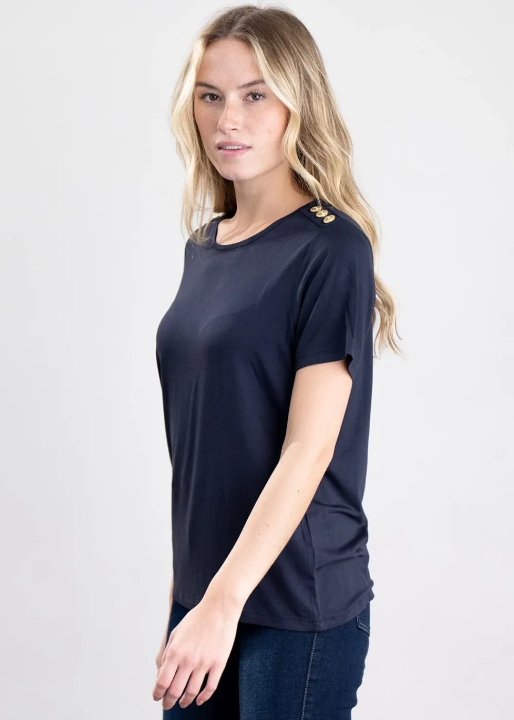 New Relax Fit Crew Neck T-Shirt - Women Tops