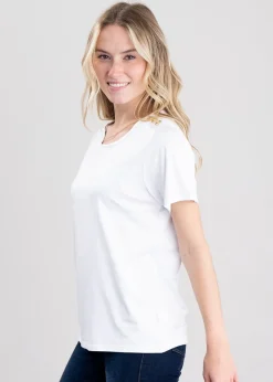 Clearance Relax Fit Crew Neck T-Shirt - Women Tops