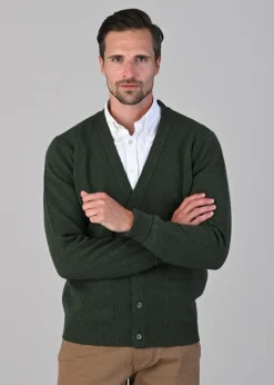 Sale Rob 2 Ply Lambswool Cardigan - Rosemary Knitwear