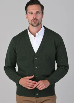 Sale Rob 2 Ply Lambswool Cardigan - Rosemary Knitwear