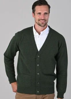 Sale Rob 2 Ply Lambswool Cardigan - Rosemary Knitwear