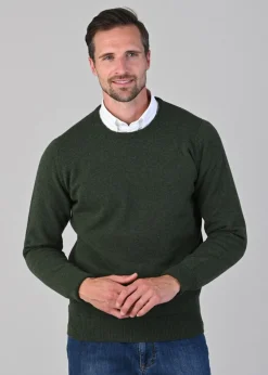 Sale Rob 2 Ply Lambswool Crew Neck - Rosemary Knitwear