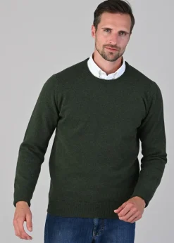 Sale Rob 2 Ply Lambswool Crew Neck - Rosemary Knitwear