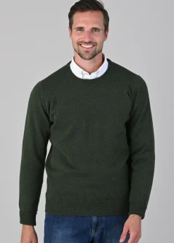 Sale Rob 2 Ply Lambswool Crew Neck - Rosemary Knitwear