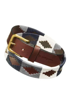 Clearance Roca 1.5" Polo Belt - Navy, Grey and White Women Belts & Buckles|Belts
