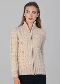 Hot Rosie Cashmere Cable Jacket - Women Knitwear