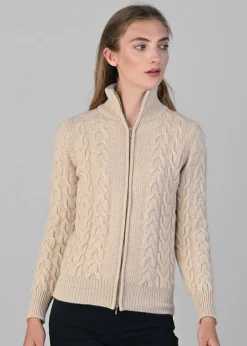 Hot Rosie Cashmere Cable Jacket - Women Knitwear