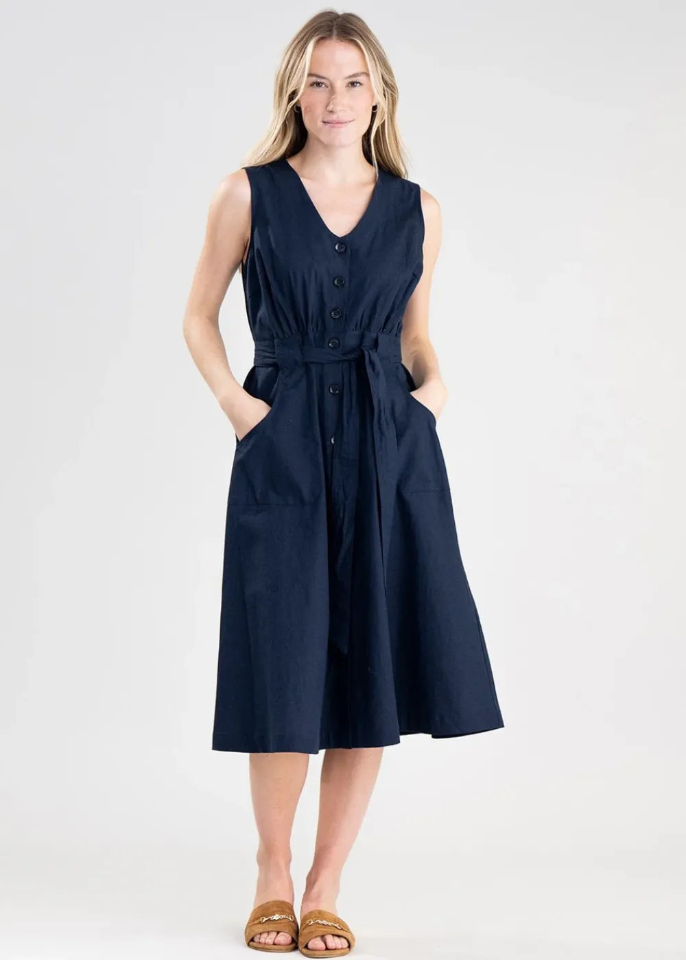 Best Rutherglen Midi Dress - Navy Women Dresses